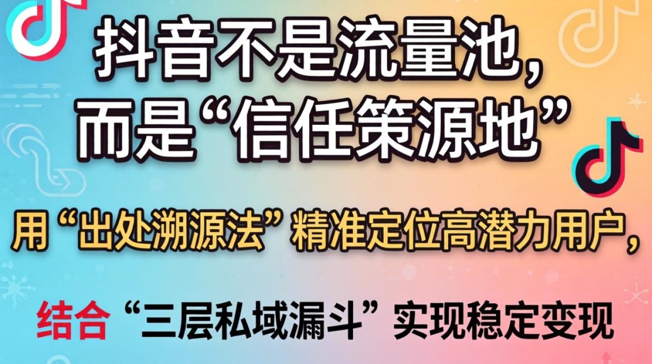 抖音私域运营稳定变现方法