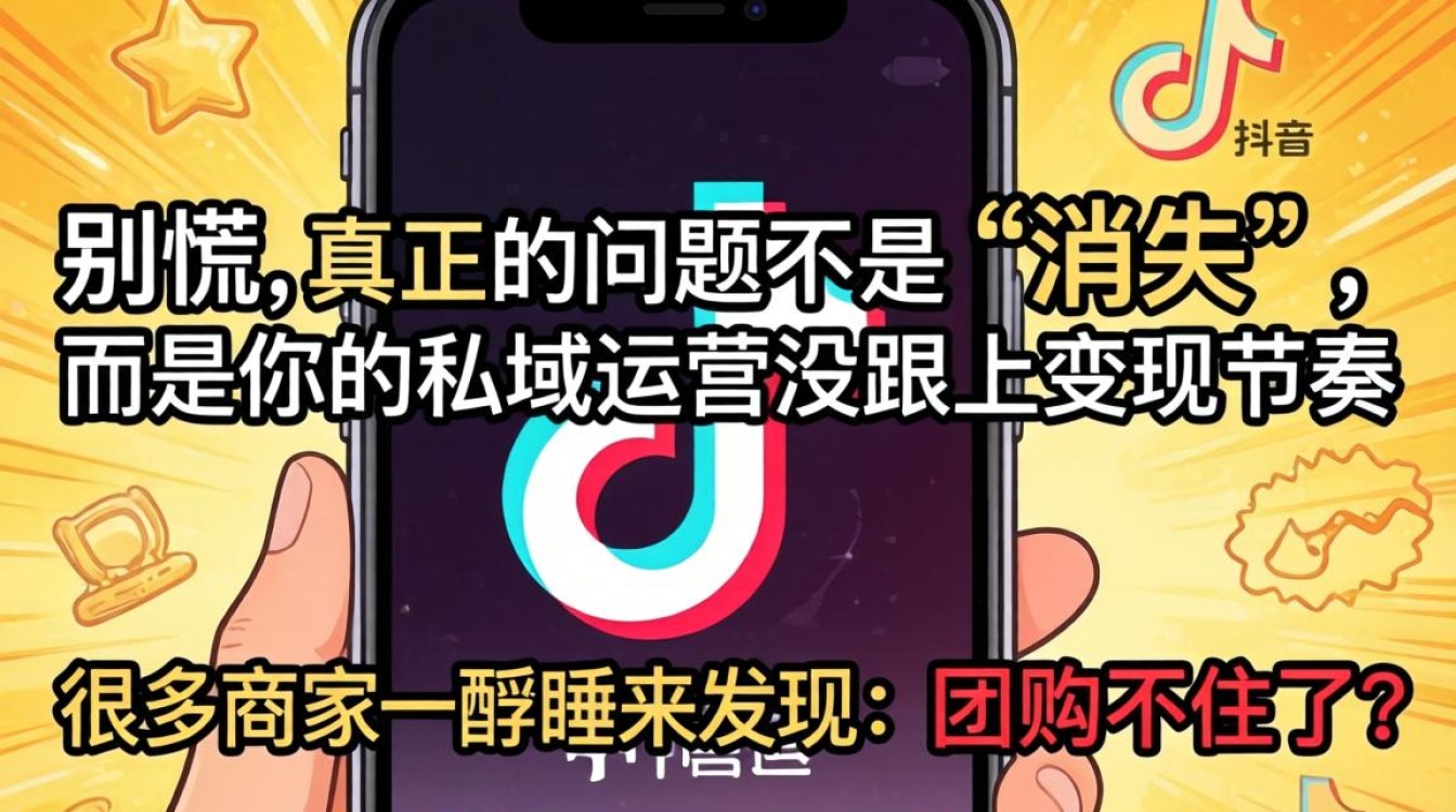 抖音团购消失原因及私域稳定变现方法