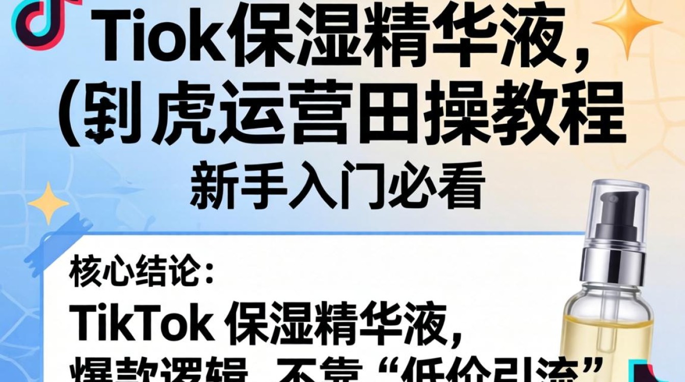 TikTok保湿精华液怎么运营