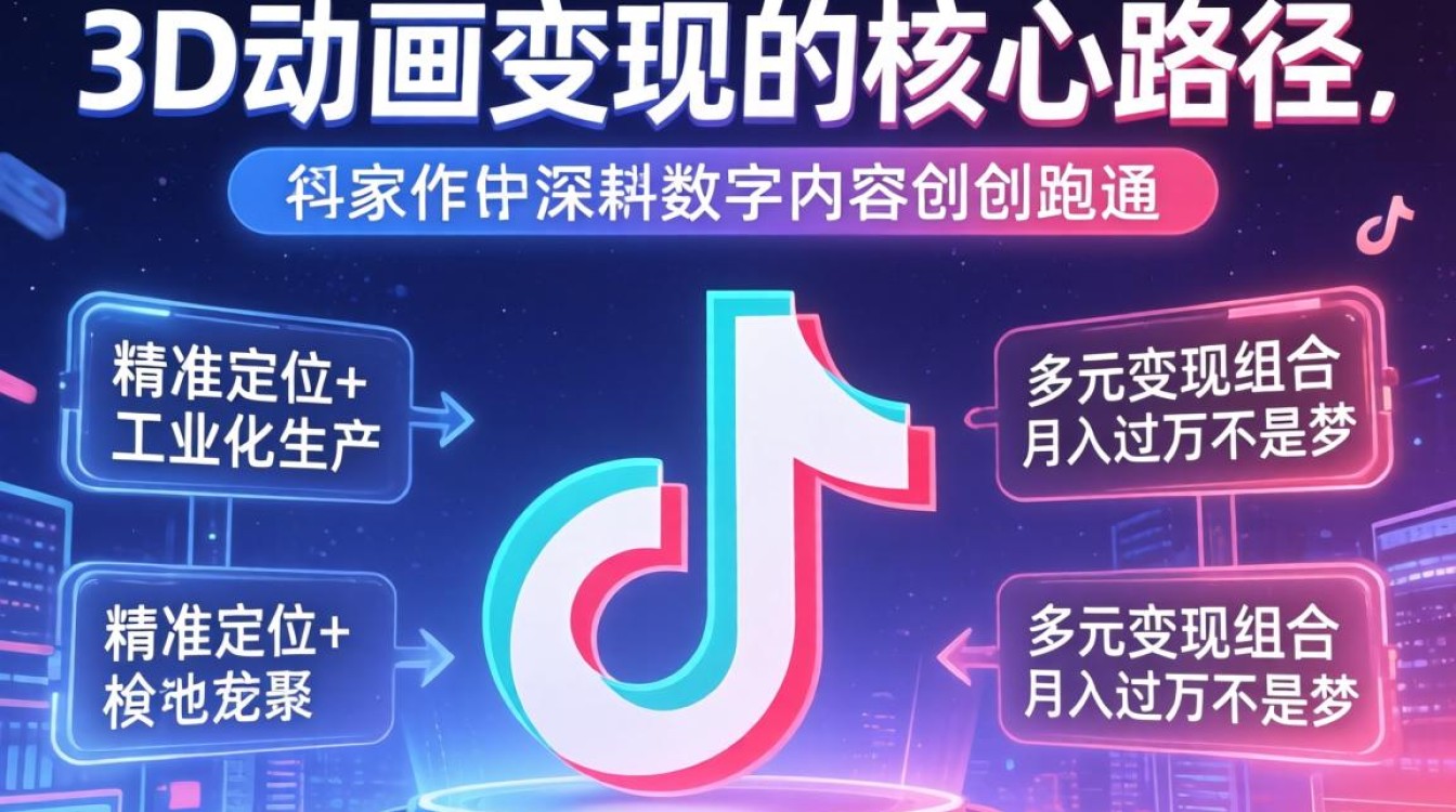 TikTok 3D动画怎么变现月入过万