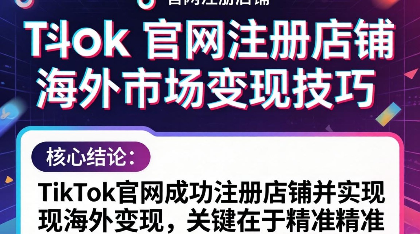 TikTok官网如何注册店铺并实现海外市场变现