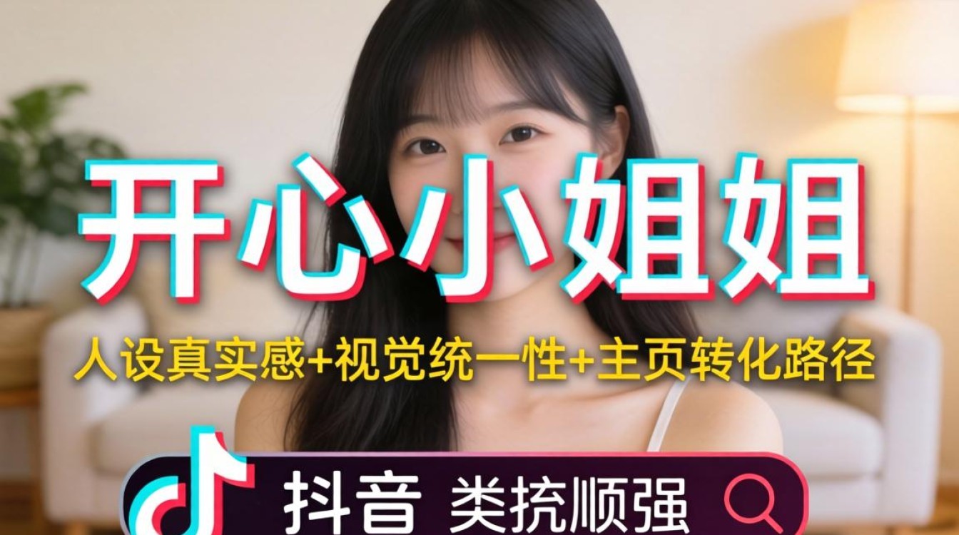抖音开心小姐姐账号装修与主页优化技巧