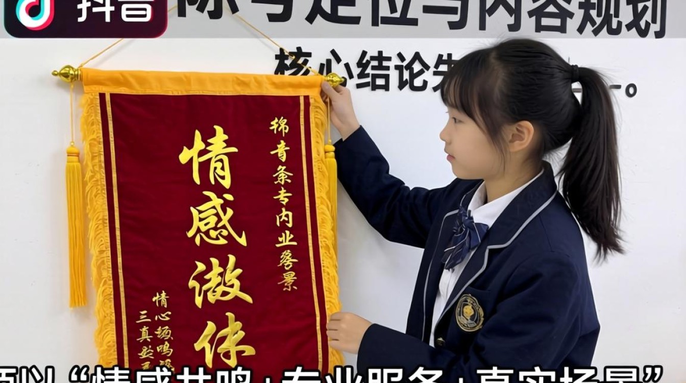 抖音锦旗账号定位与内容规划怎么做