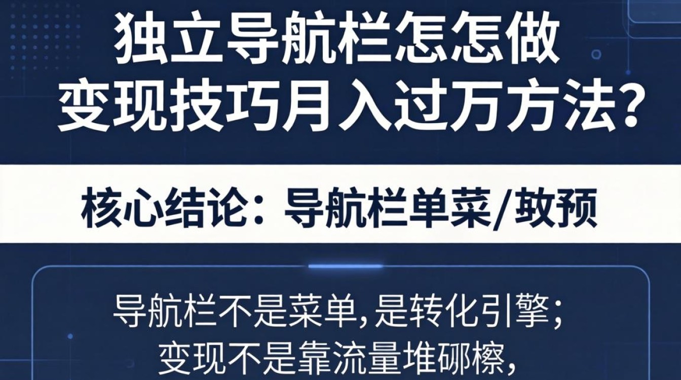 月入过万的独立站导航栏设计与运营技巧