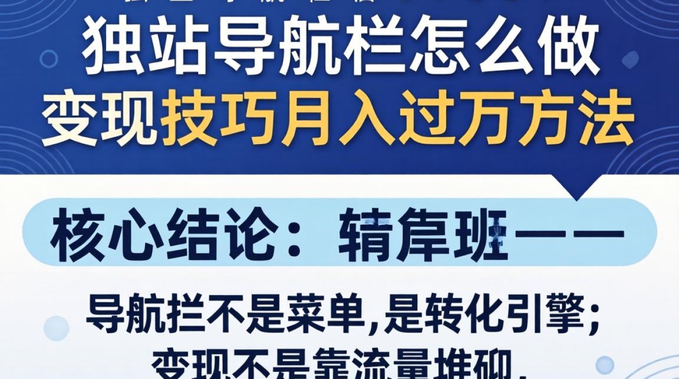 月入过万的独立站导航栏设计与运营技巧