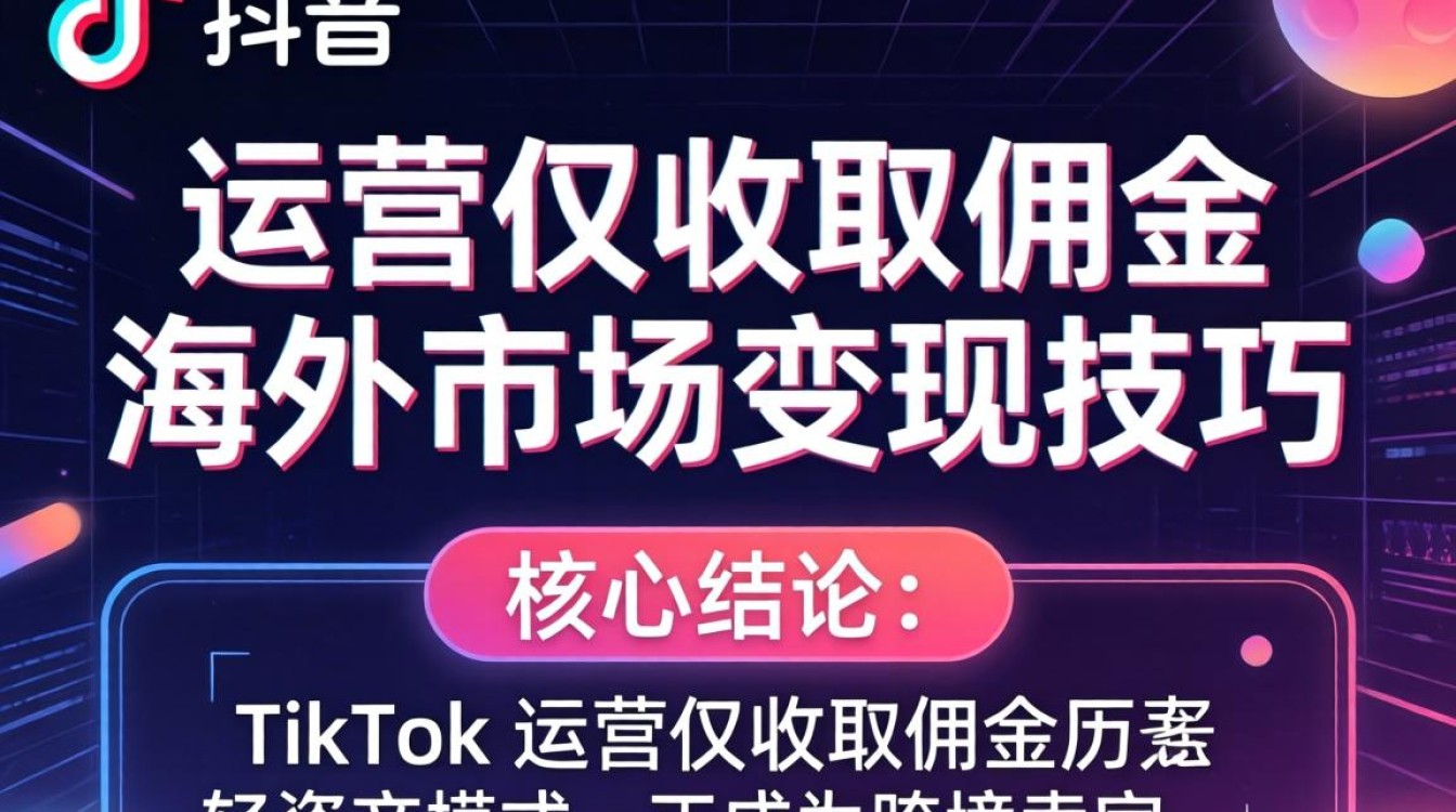 TikTok运营只收佣金怎么赚钱