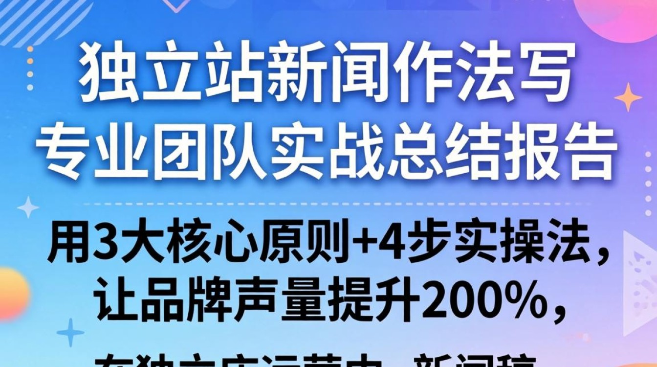 独立站新闻写作技巧与专业团队实战总结