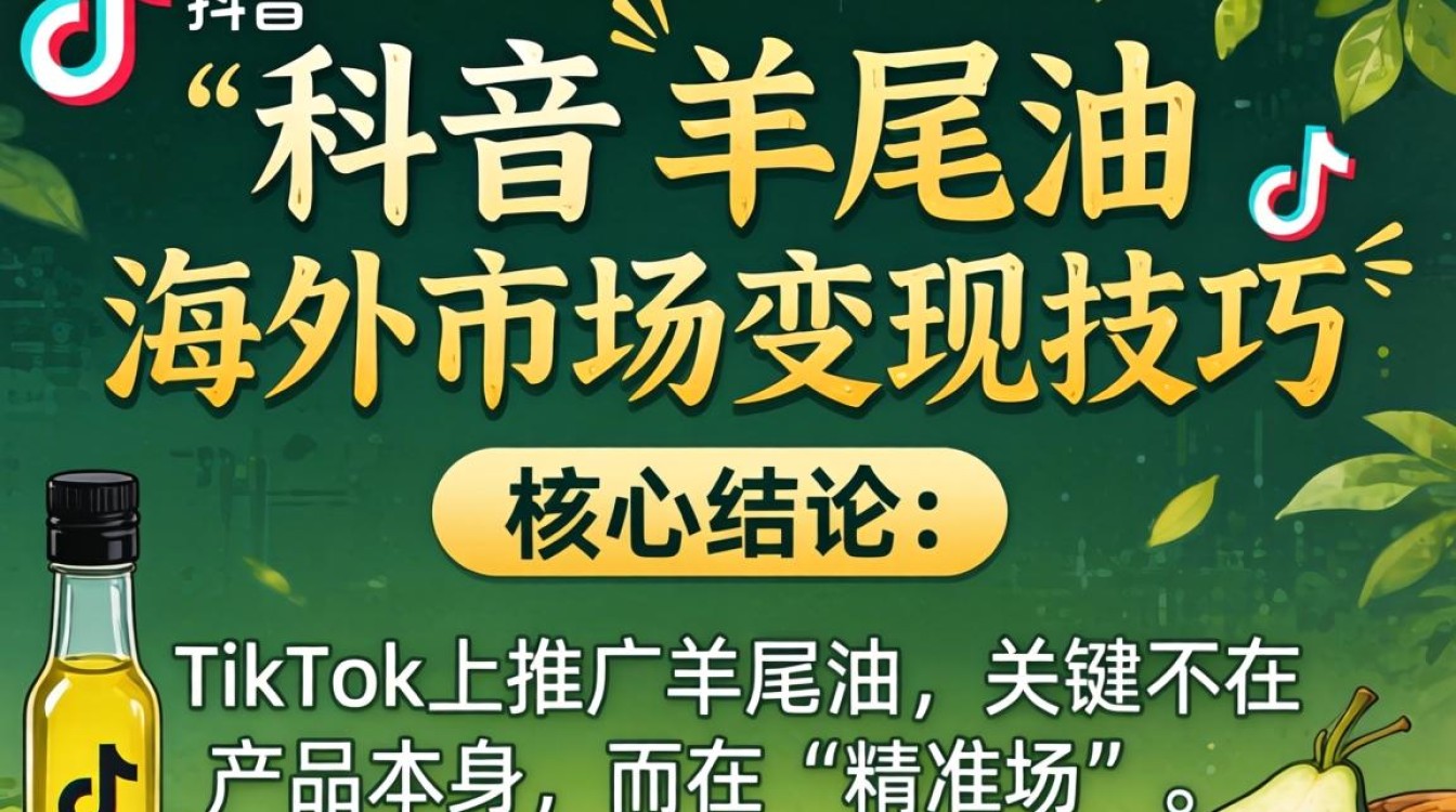 TikTok海外变现技巧 羊尾油跨境带货流量密码