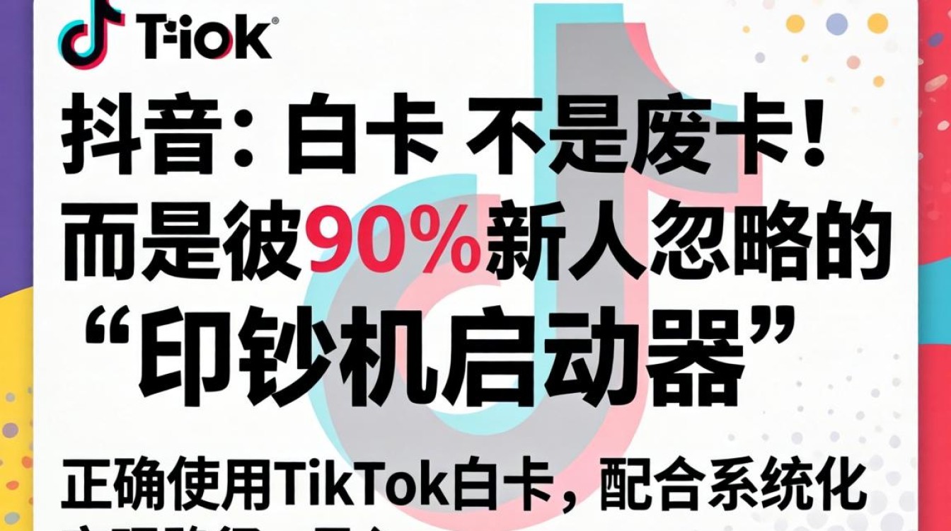 TikTok白卡怎么用才能月入过万