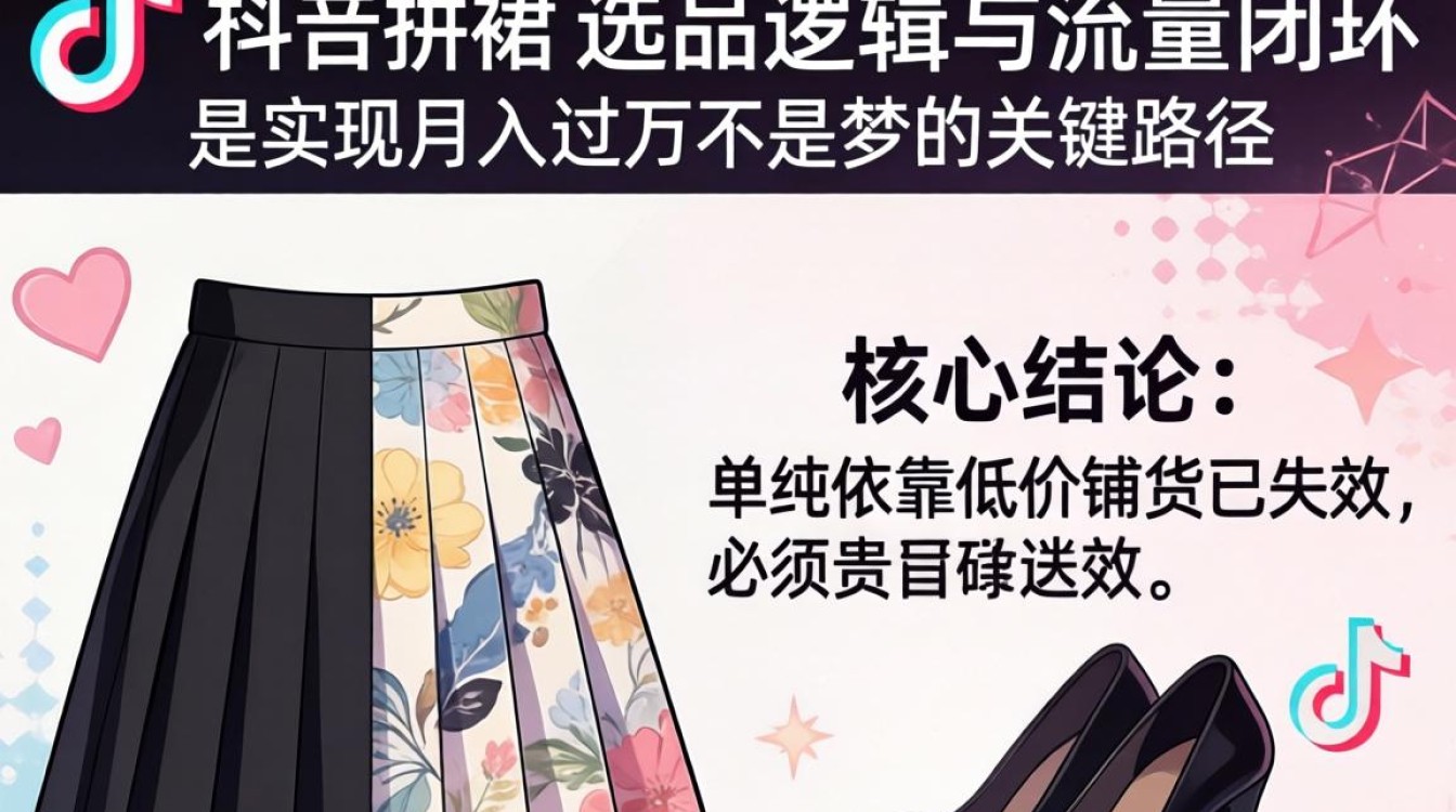 TikTok 拼接百褶裙月入过万技巧