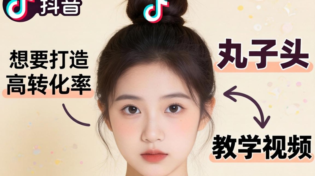 扎丸子头怎么拍抖音文案