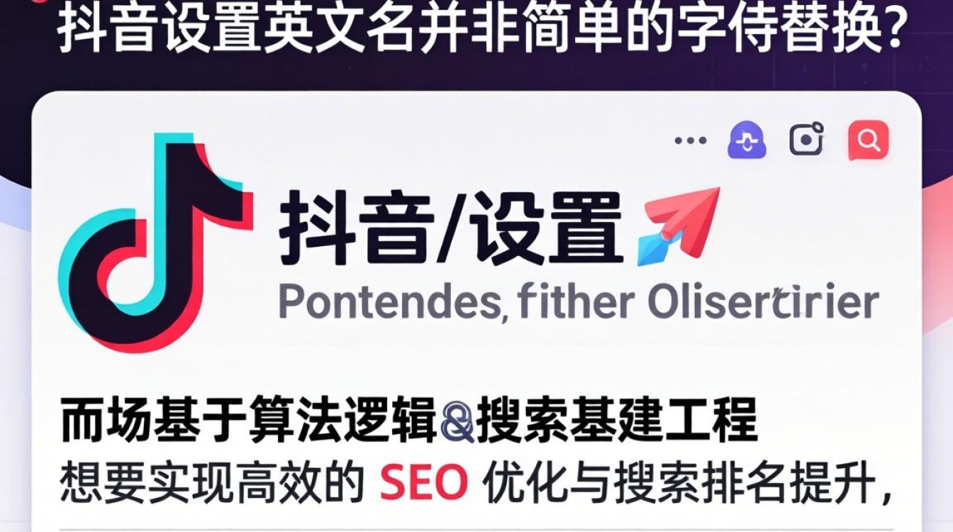 抖音英文名设置教程与搜索排名优化