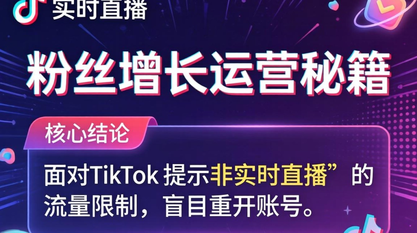 TikTok 提示非实时直播怎么办