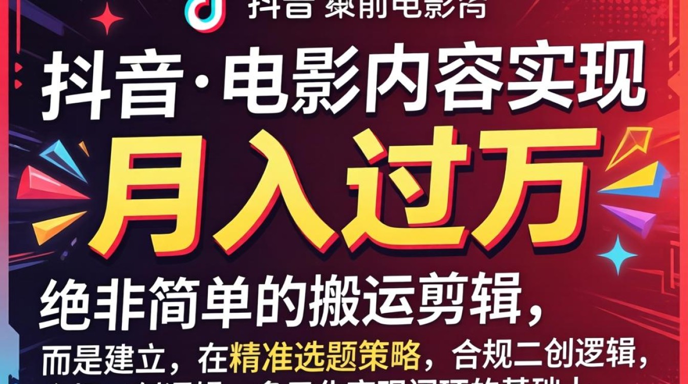 抖音电影变现技巧与月入过万方法