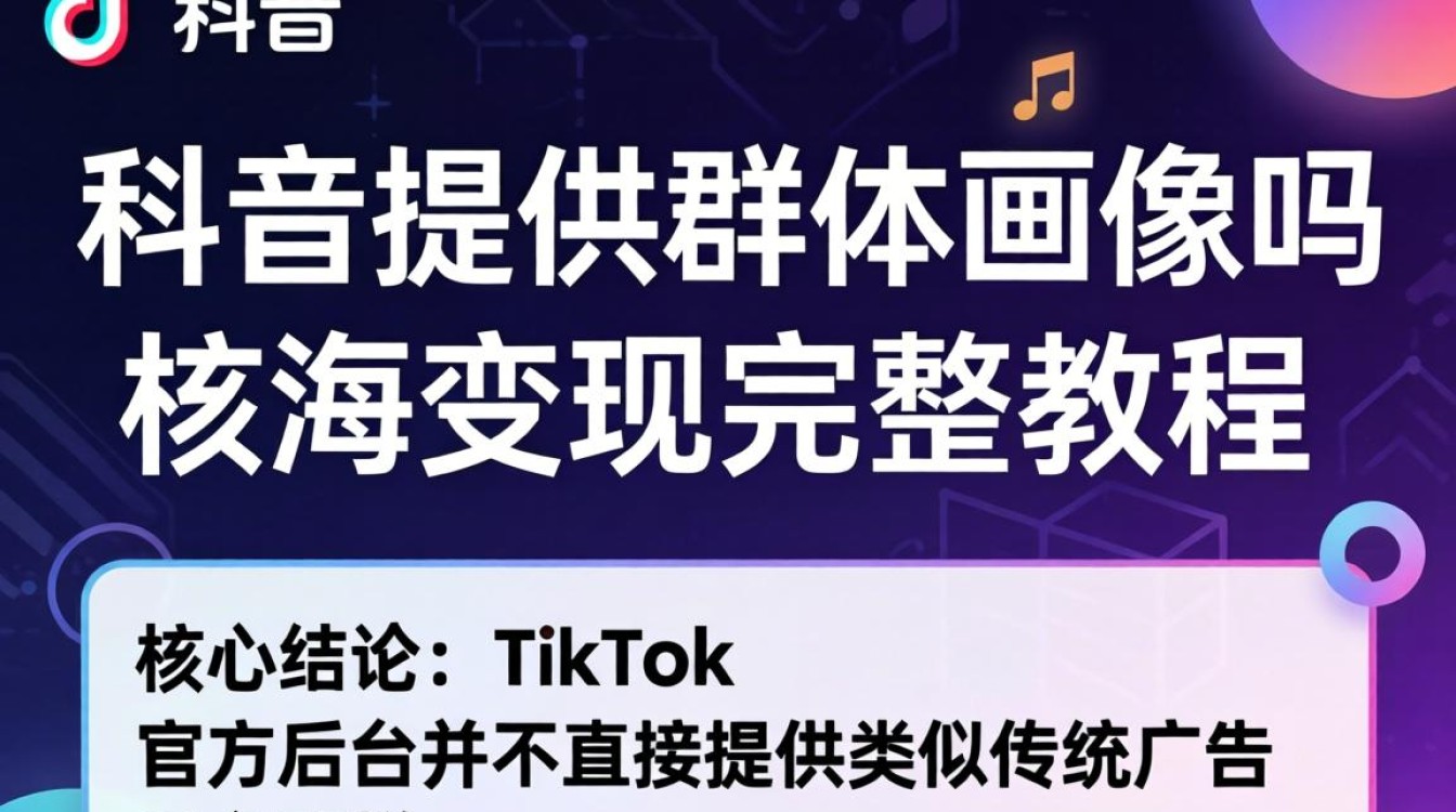 TikTok 提供群体画像吗