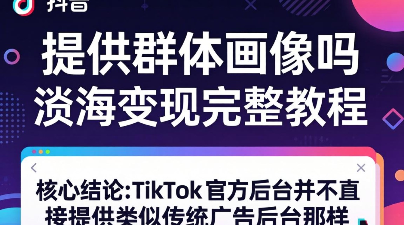 TikTok 提供群体画像吗