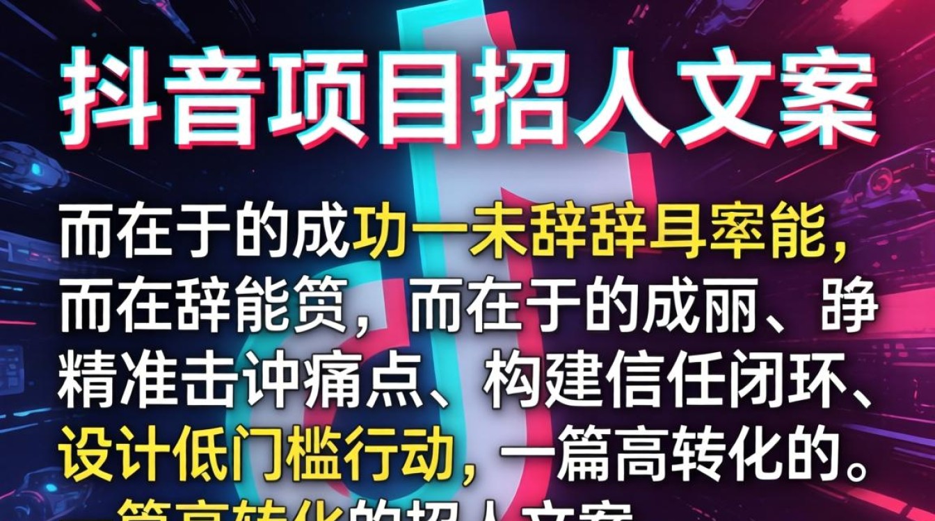 抖音项目招人文案怎么写
