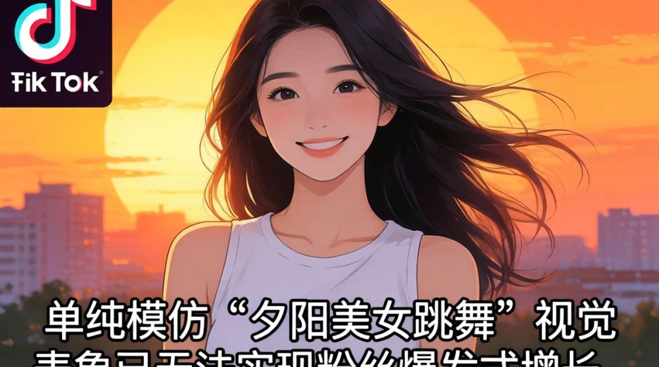 TikTok 夕阳美女跳舞教学怎么做