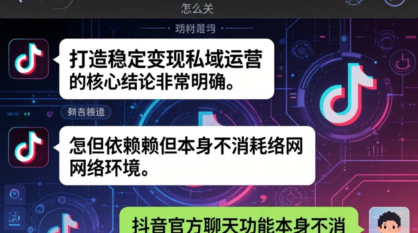 抖音聊天免流量设置技巧与私域稳定变现运营