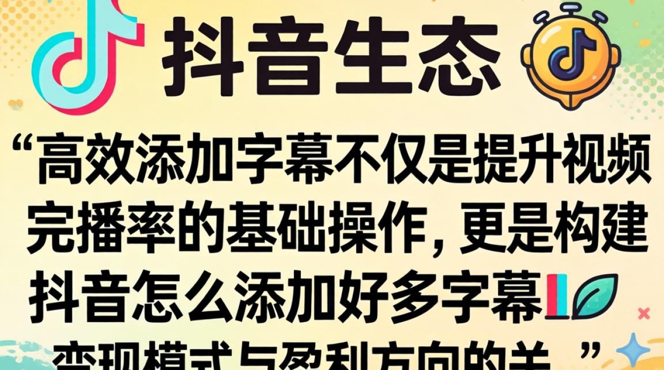 添加字幕技巧与变现模式盈利方向