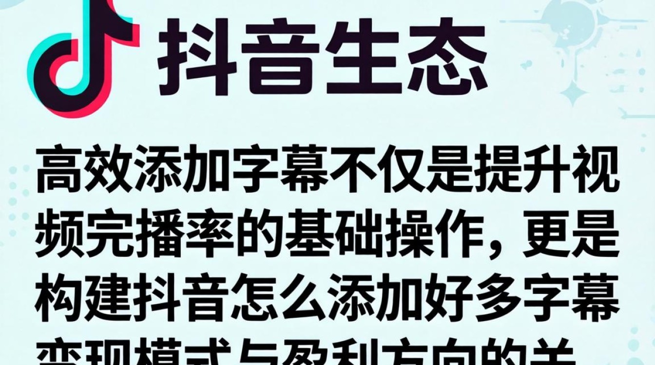添加字幕技巧与变现模式盈利方向