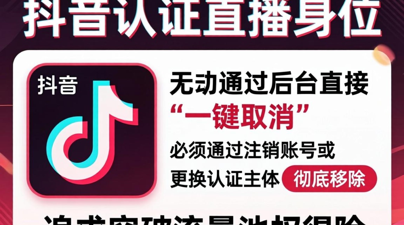 抖音认证主播怎么取消掉