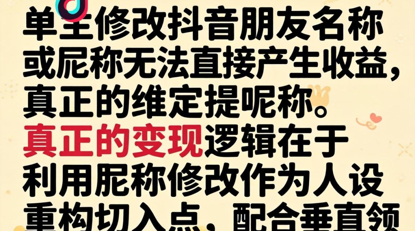 怎么改抖音朋友名称昵称