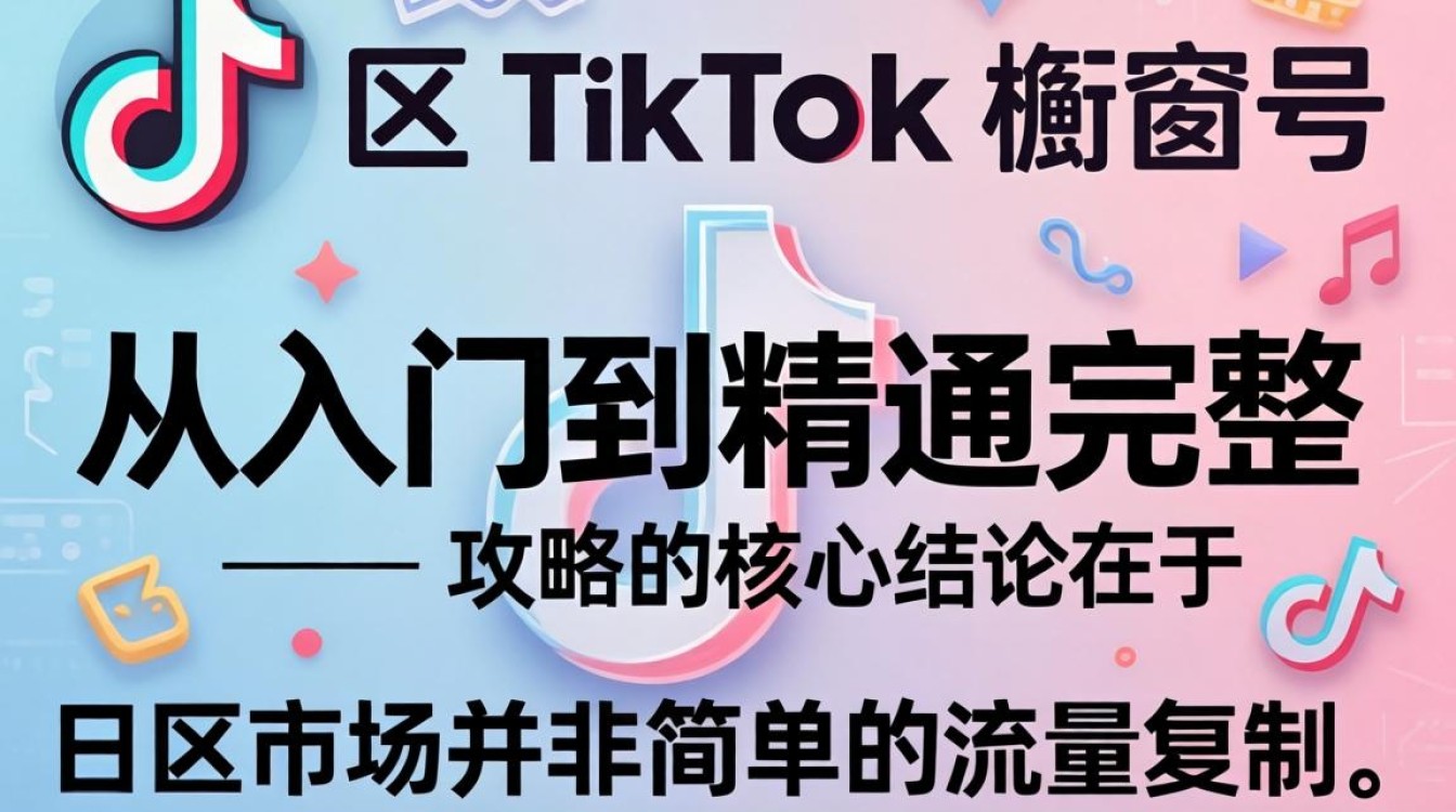日区TikTok橱窗号从入门到精通完整攻略