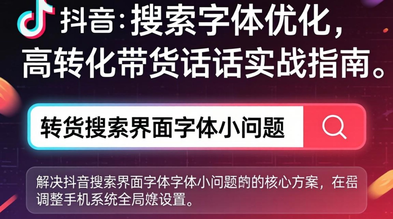 抖音搜索字体放大技巧与带货转化话术