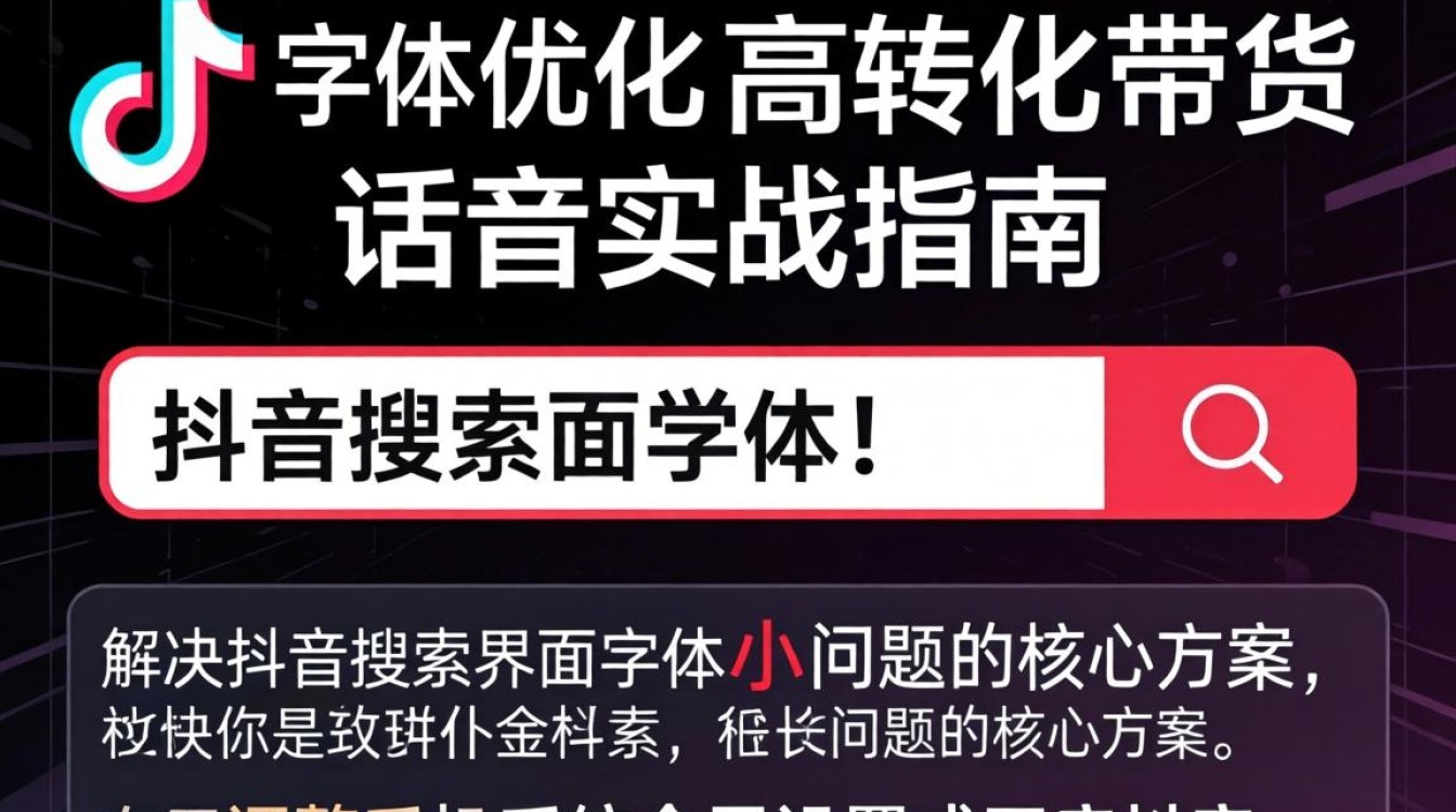 抖音搜索字体放大技巧与带货转化话术