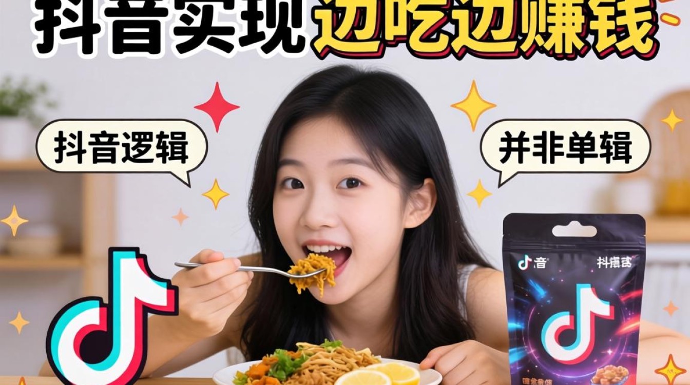 抖音怎么边吃边赚钱的