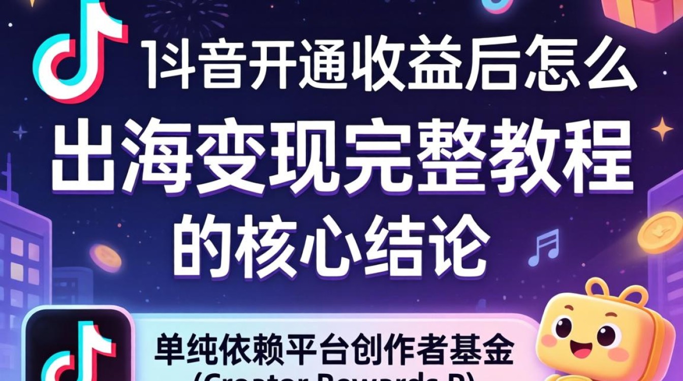 TikTok 开通收益后怎么出海变现