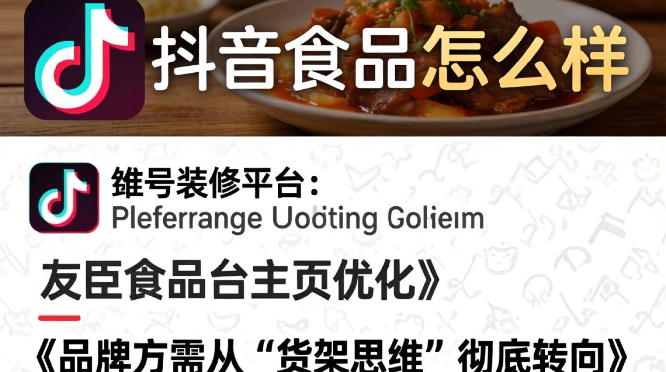 友臣食品账号装修与主页优化技巧