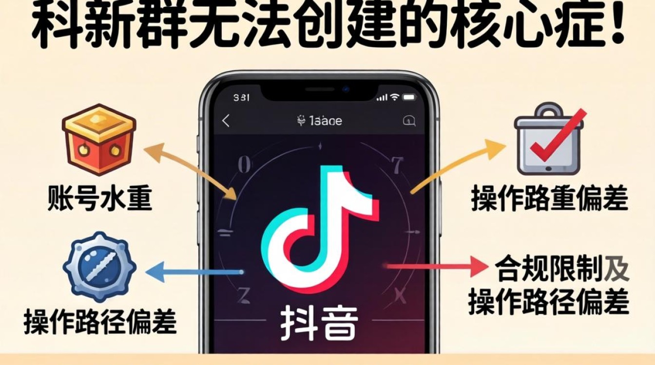 抖音建群失败原因及创建教程