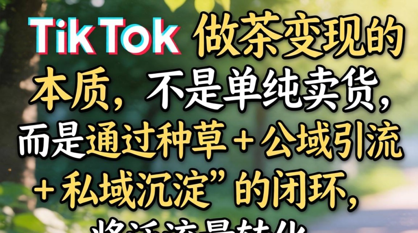 怎样在TikTok做茶变现