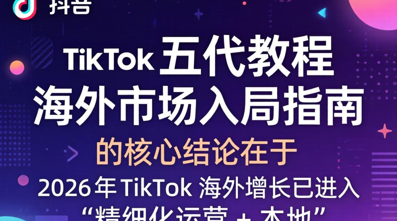 TikTok 五代教程 海外市场入局指南