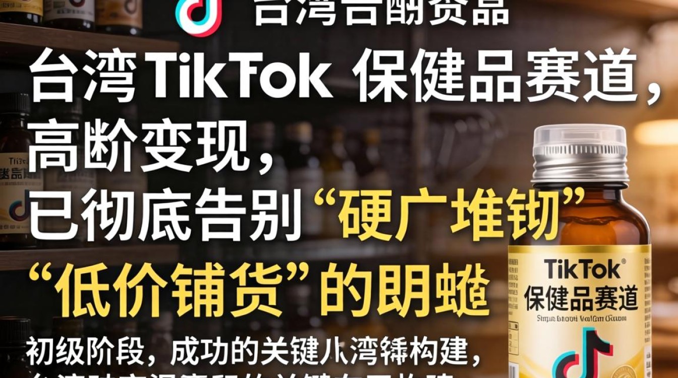 台湾tiktok保健品怎么运营变现