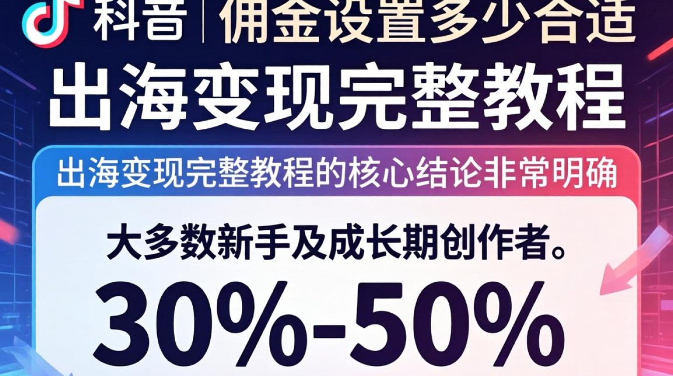 TikTok 佣金比例设置多少合适