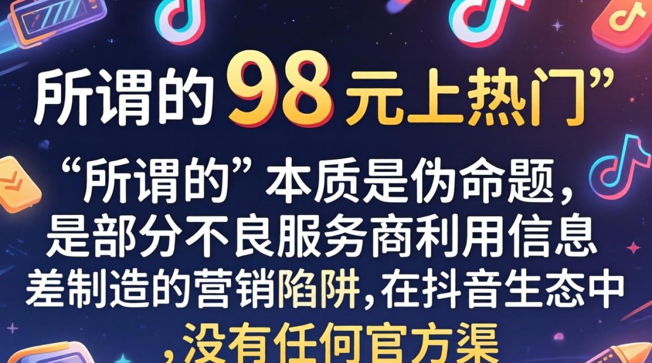 抖音上热门怎么要98元