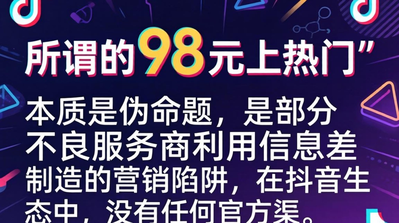 抖音上热门怎么要98元