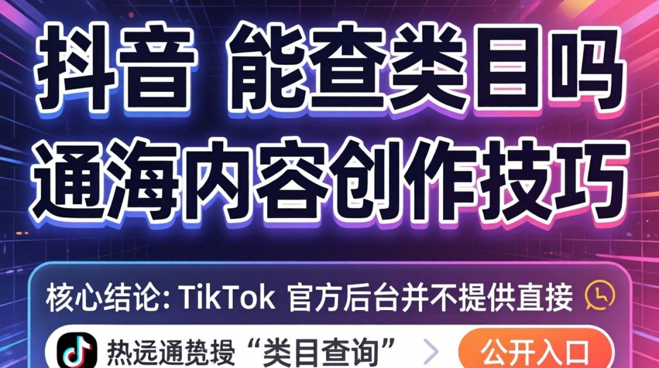 TikTok 能查类目吗