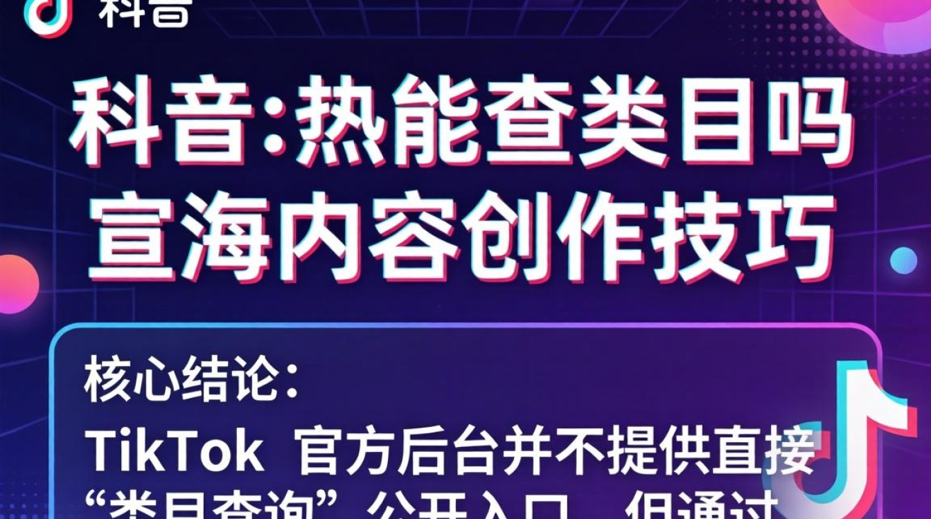 TikTok 能查类目吗