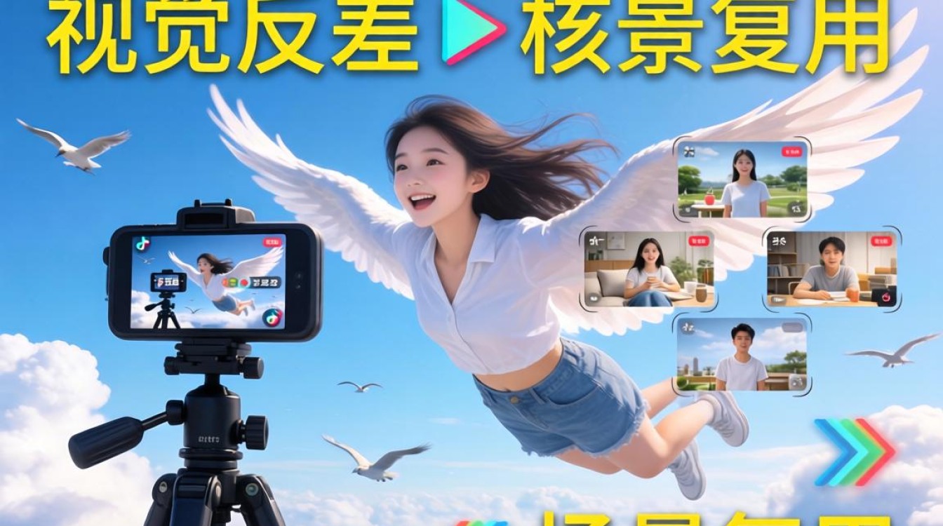 抖音飞天定格拍摄技巧与赚钱玩法实战案例