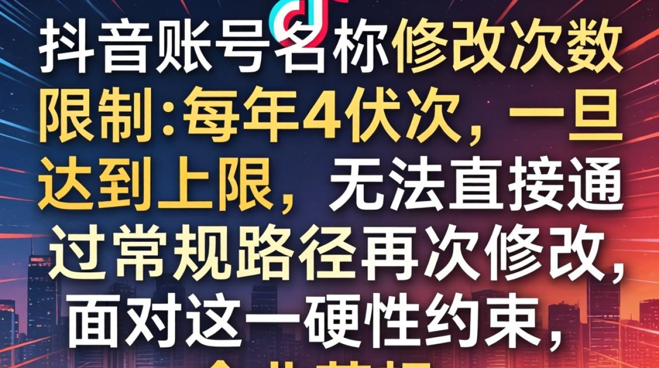 抖音超过4次怎么改名