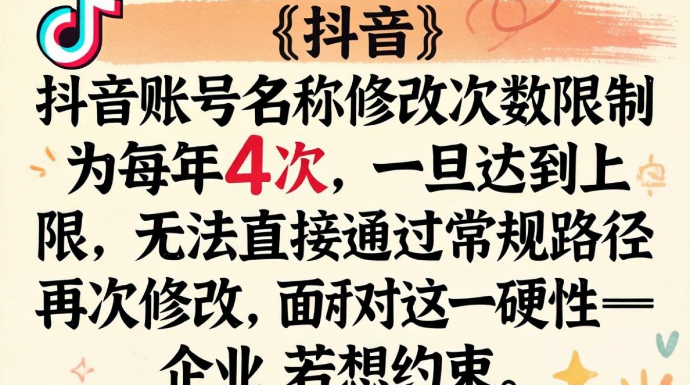 抖音超过4次怎么改名
