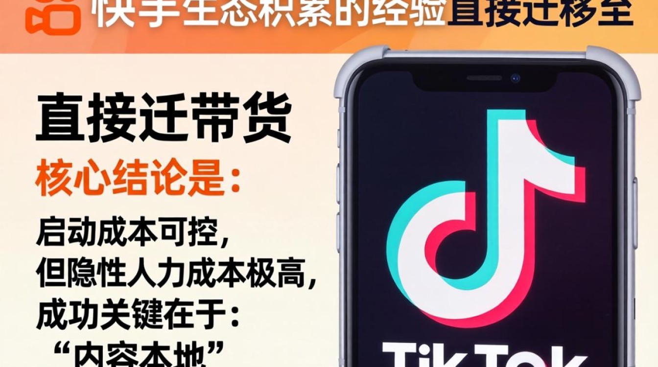 快手做TikTok带货成本多少
