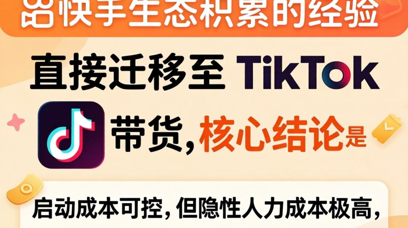 快手做TikTok带货成本多少