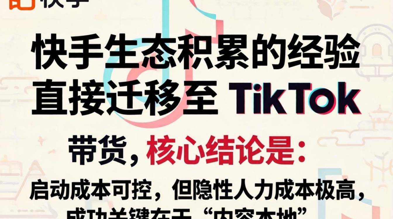 快手做TikTok带货成本多少
