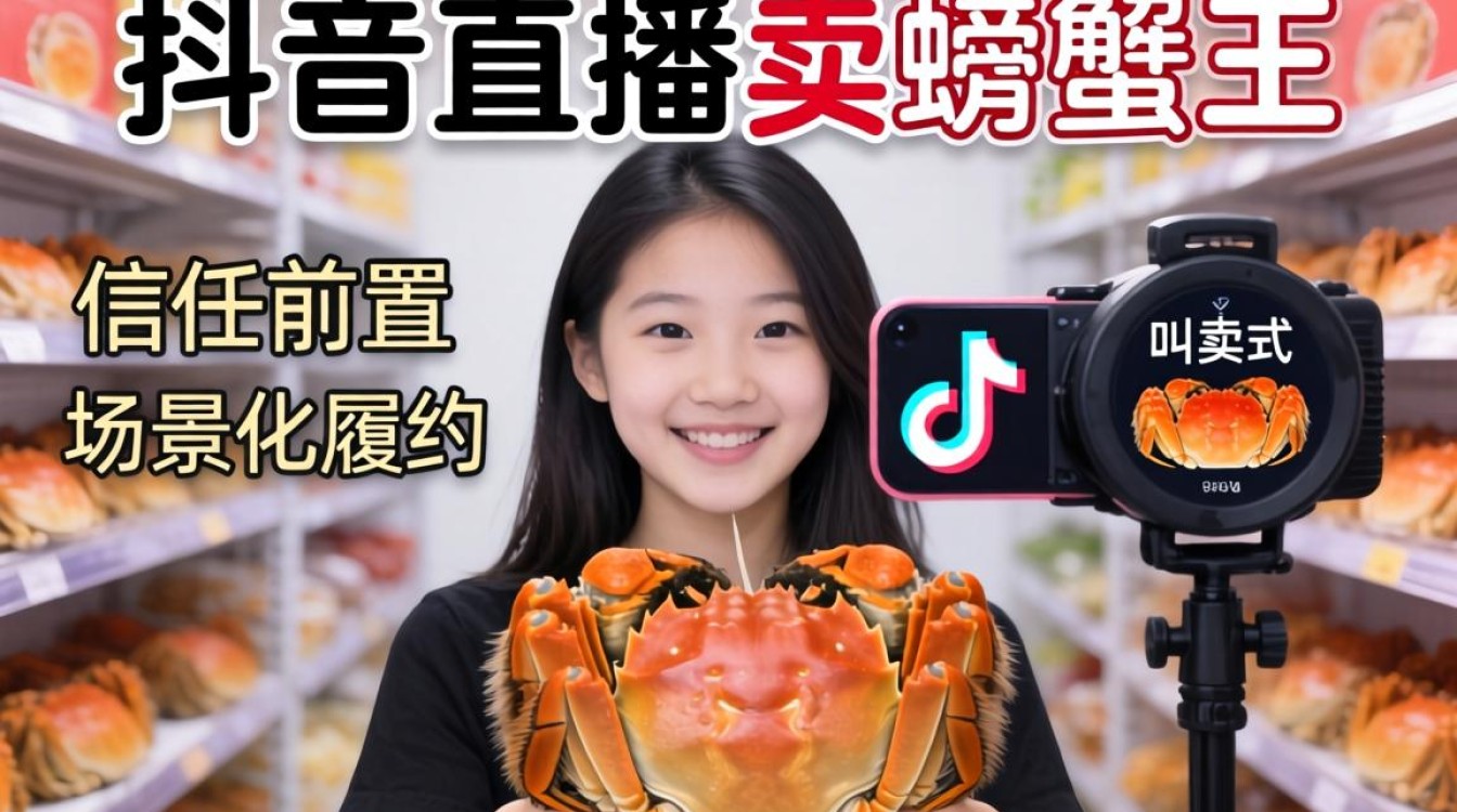 怎么在抖音直播卖螃蟹王