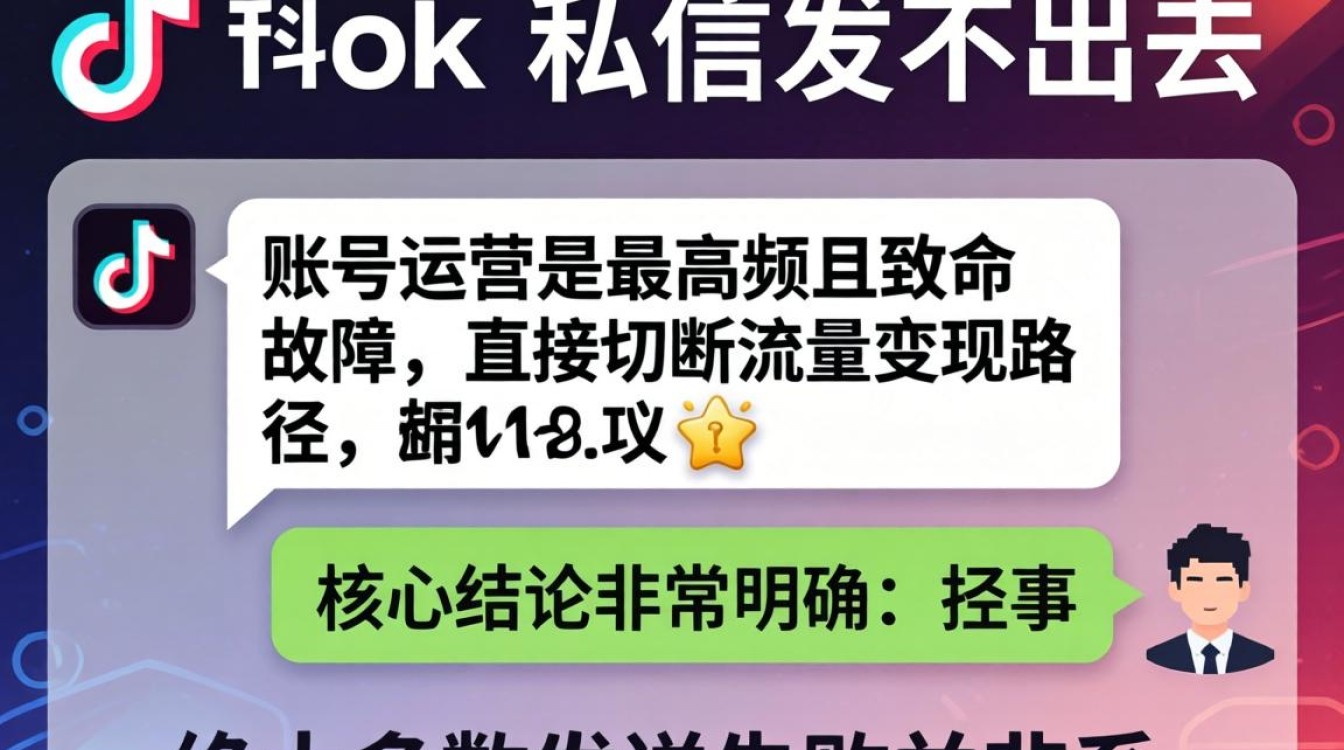 TikTok 私信无法发送原因及解决方法